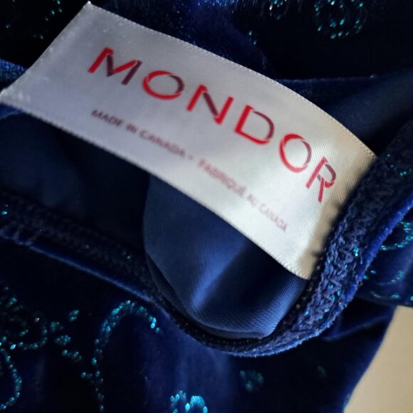 Mondor figure skating skate dress competition size 6x-7 blue, sleeves - Picture 4 of 5
